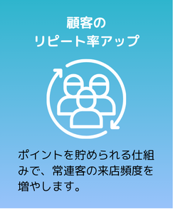 顧客のリピート率アップ
